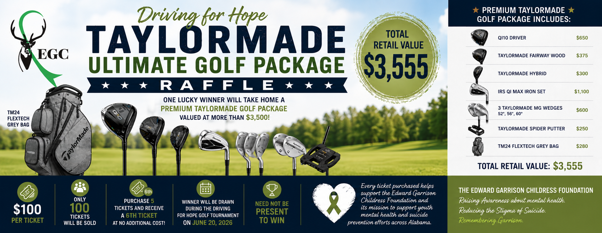 TaylorMade Ultimate Golf Package Raffle
